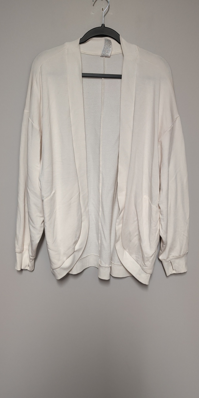 all in motion Women's Cream Open-Front Cardigan